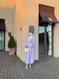Ajda Pleated Skirt Set Petrol