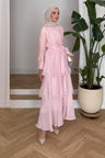 Serena Güpürlü Elbise Pembe