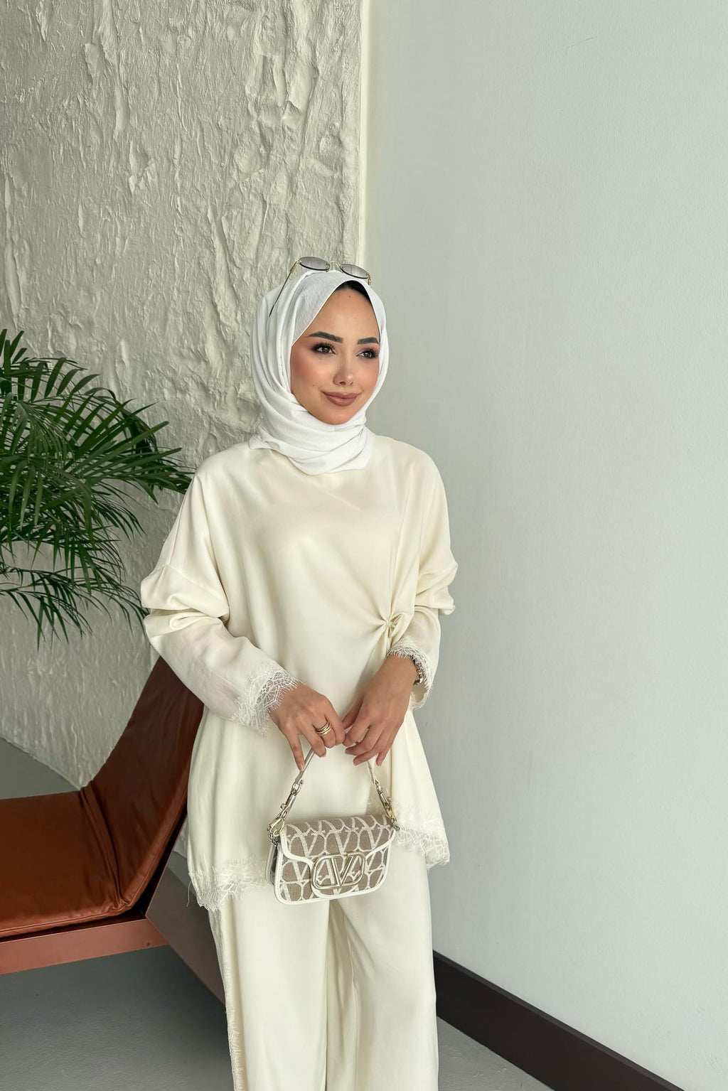 Ajda Pleated Skirt Set Petrol