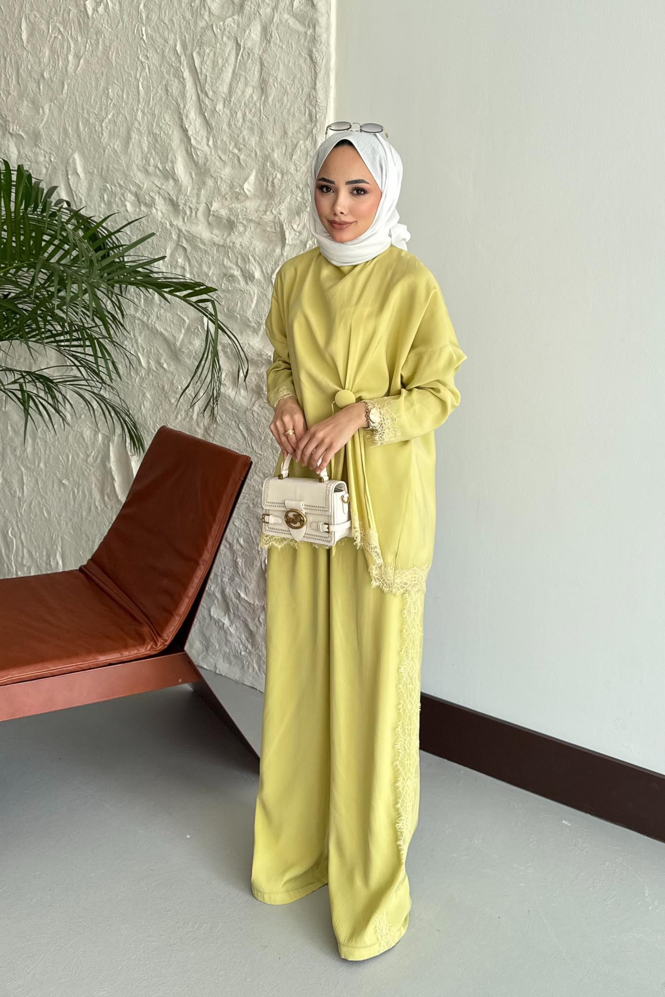 Ajda Pleated Skirt Set Petrol