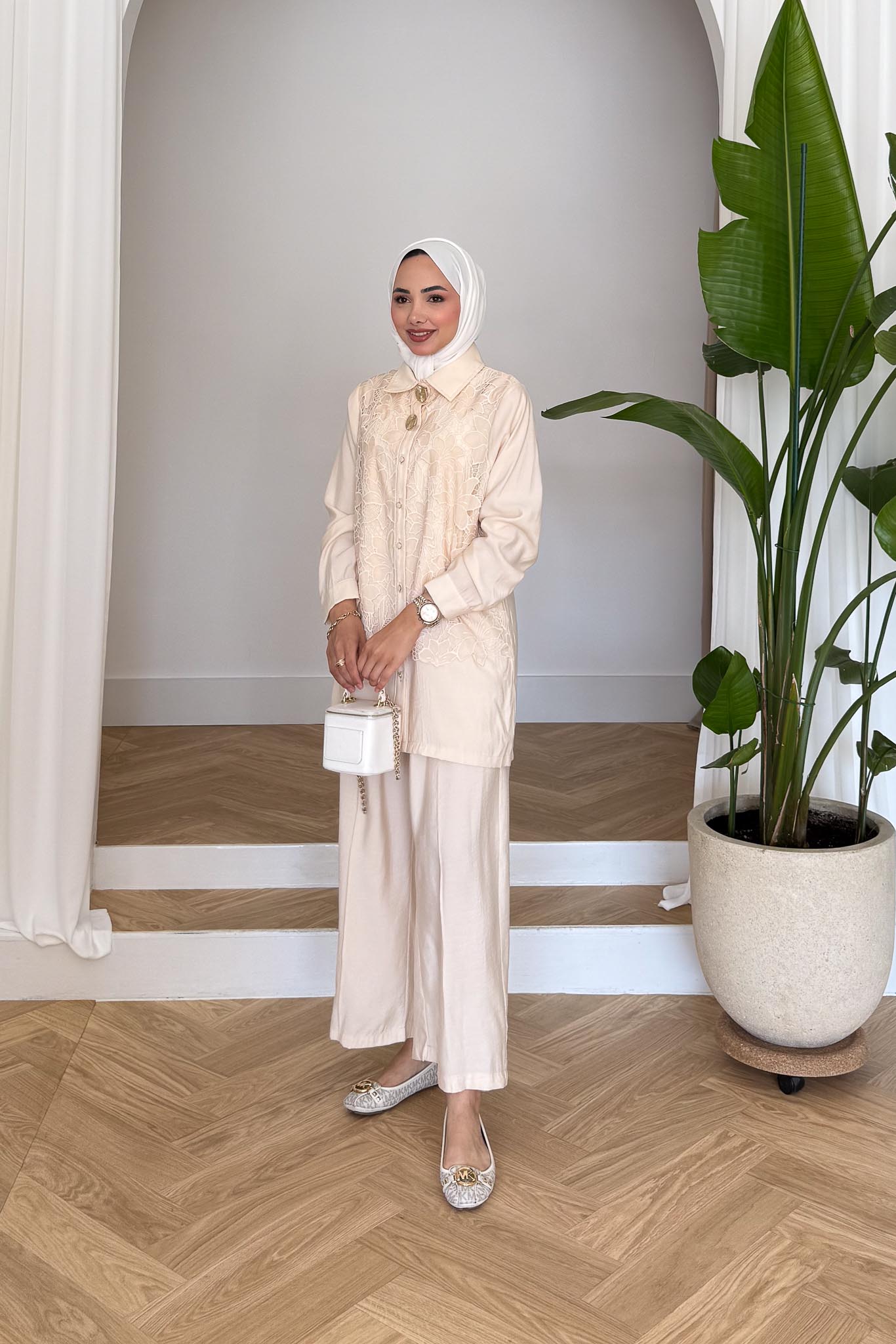 Ajda Pleated Skirt Set Petrol