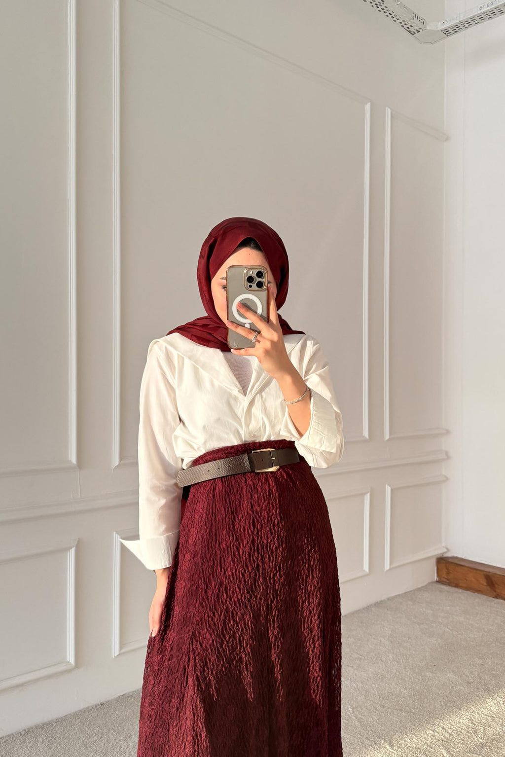 Dantel Etek Bordo
