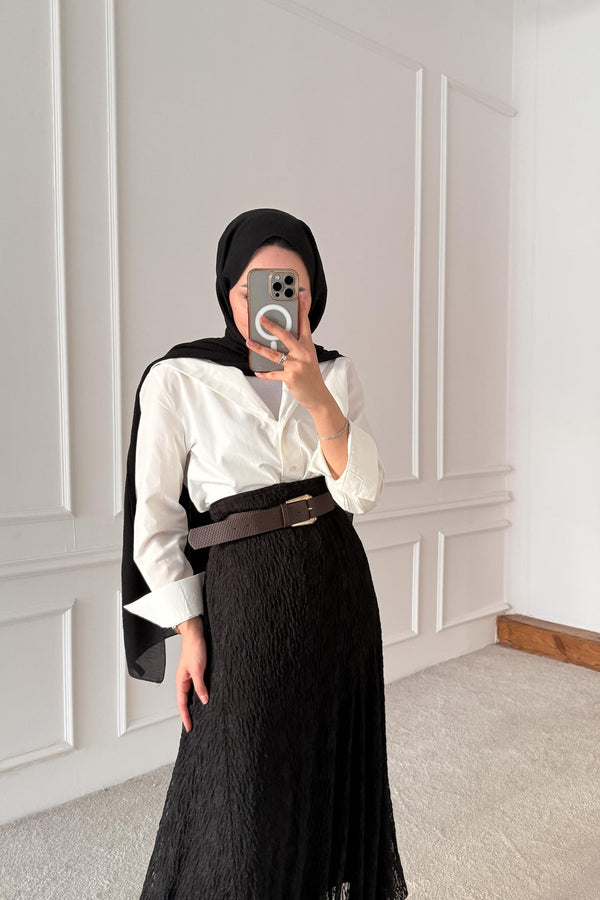 Dantel Etek Siyah