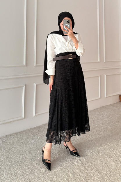 Dantel Etek Siyah