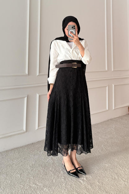 Dantel Etek Siyah