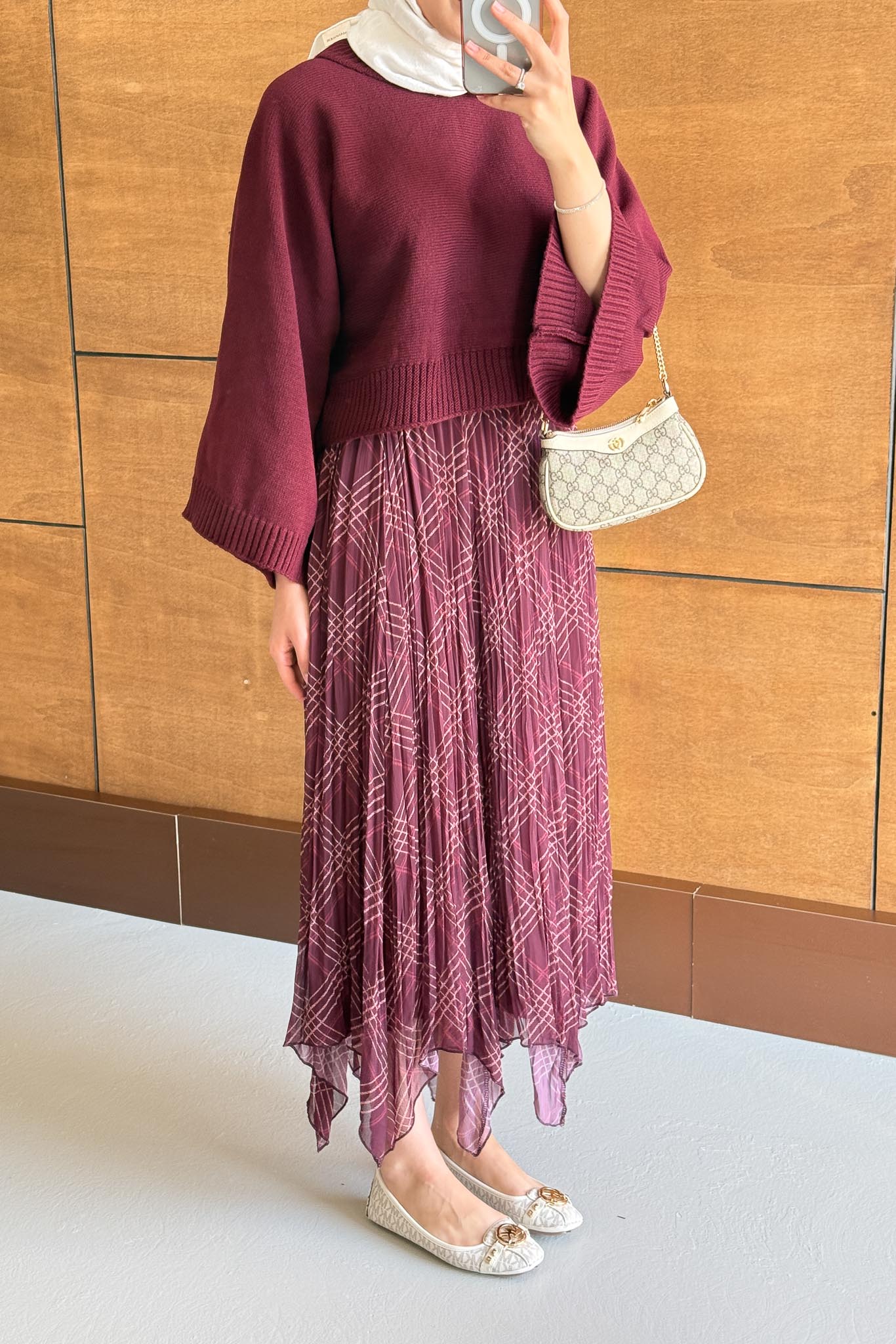 Tied Linen Skirt Beige