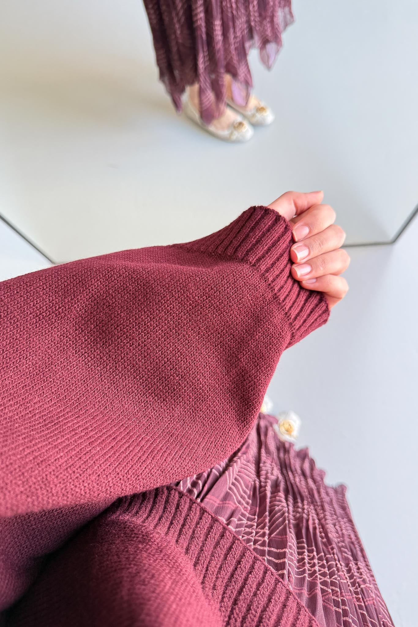 Tied Linen Skirt Beige