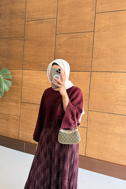 Tied Linen Skirt Beige