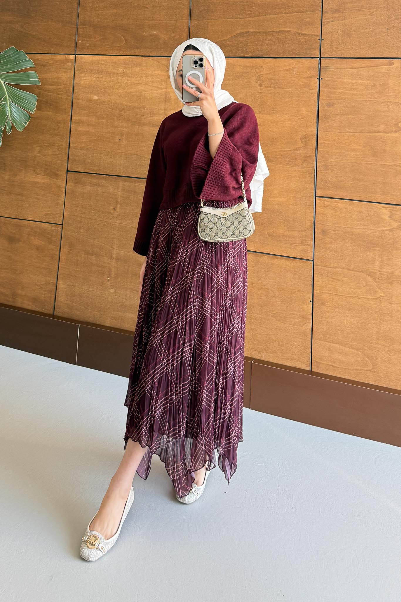 Tied Linen Skirt Beige