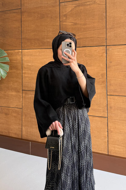 Tied Linen Skirt Beige