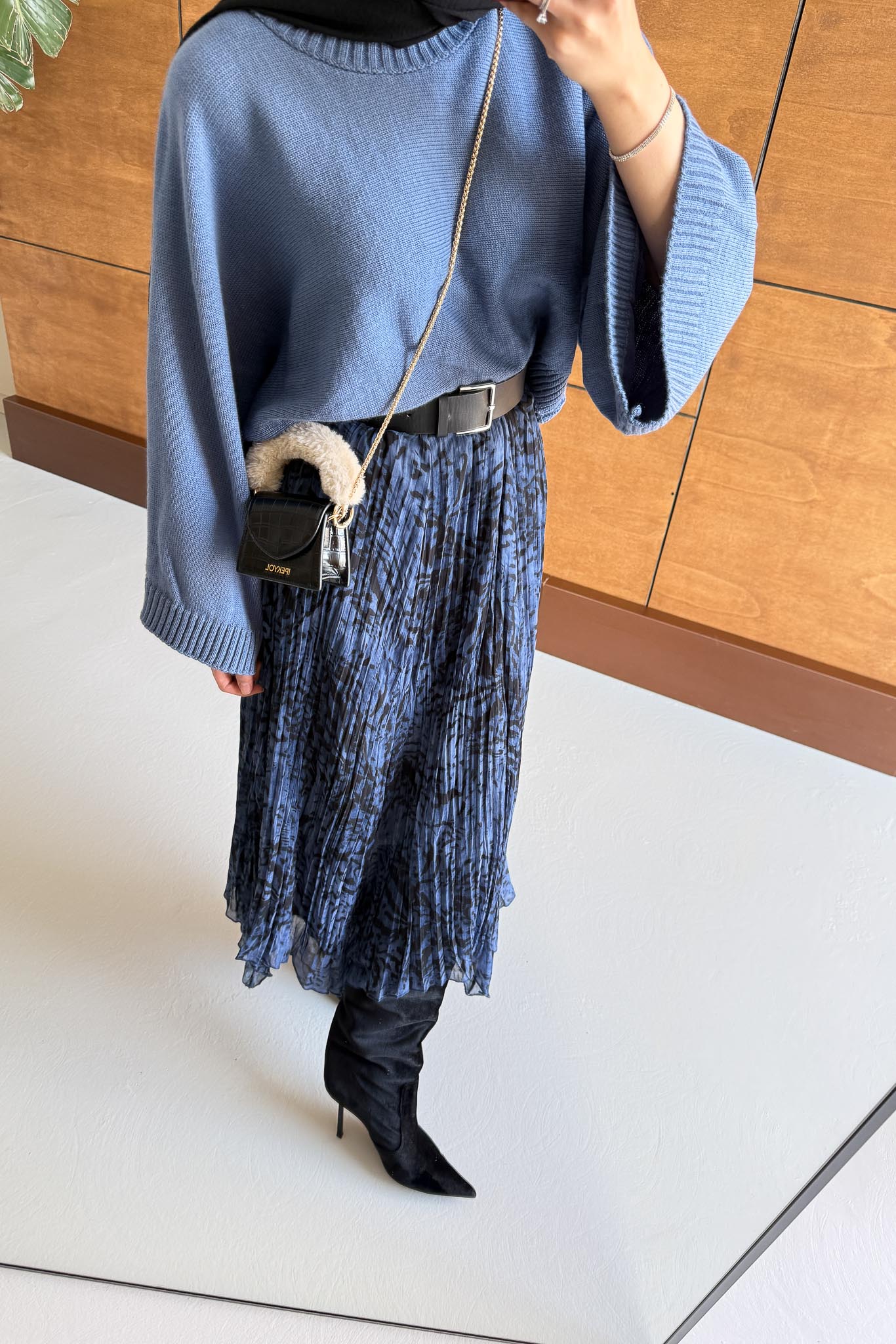 Tied Linen Skirt Beige