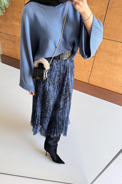 Tied Linen Skirt Beige