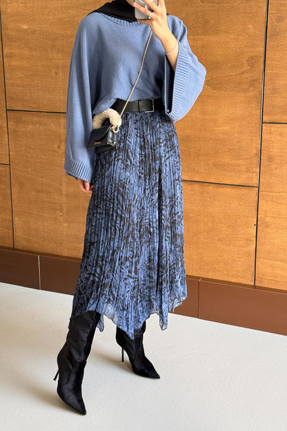 Tied Linen Skirt Beige