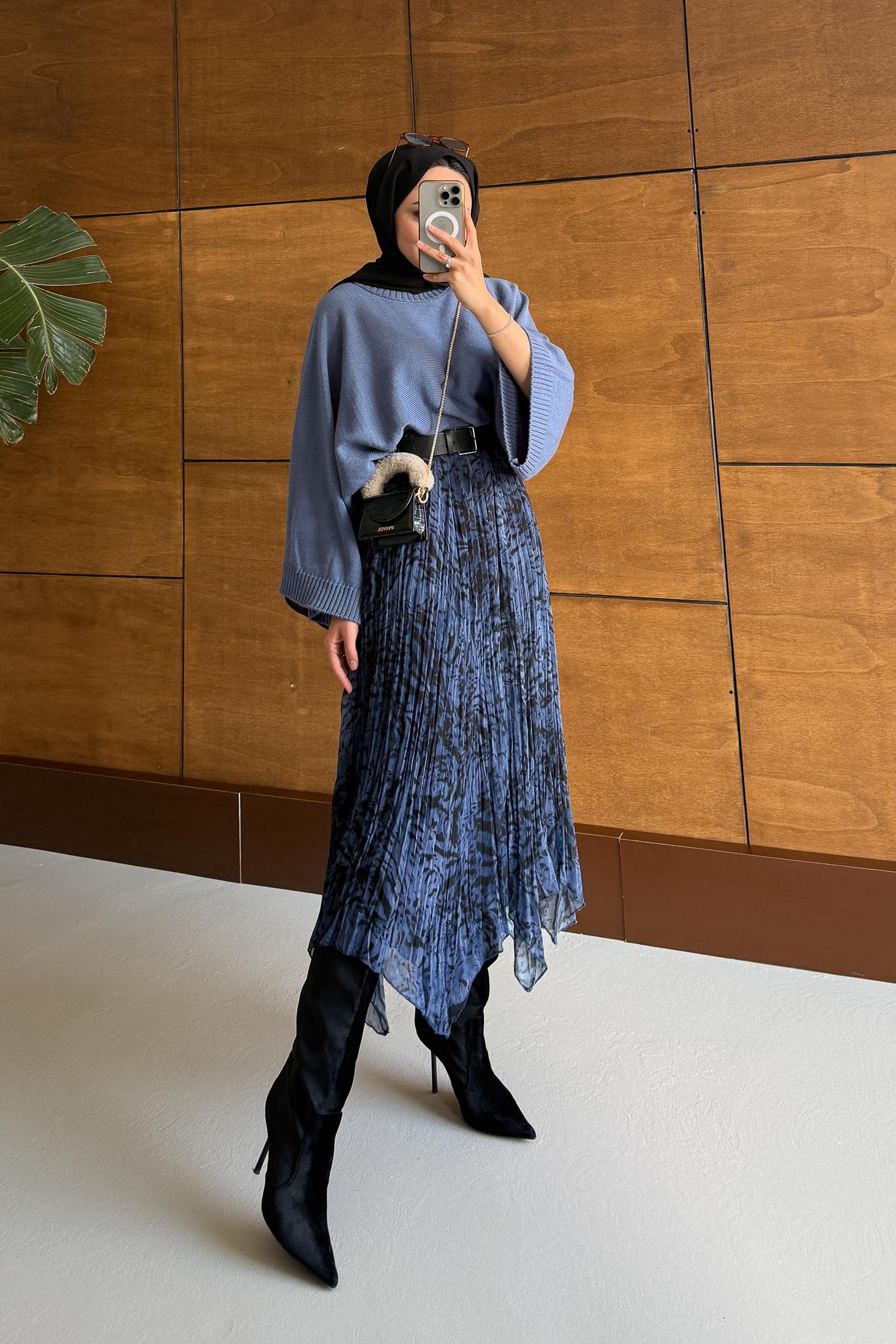 Tied Linen Skirt Beige