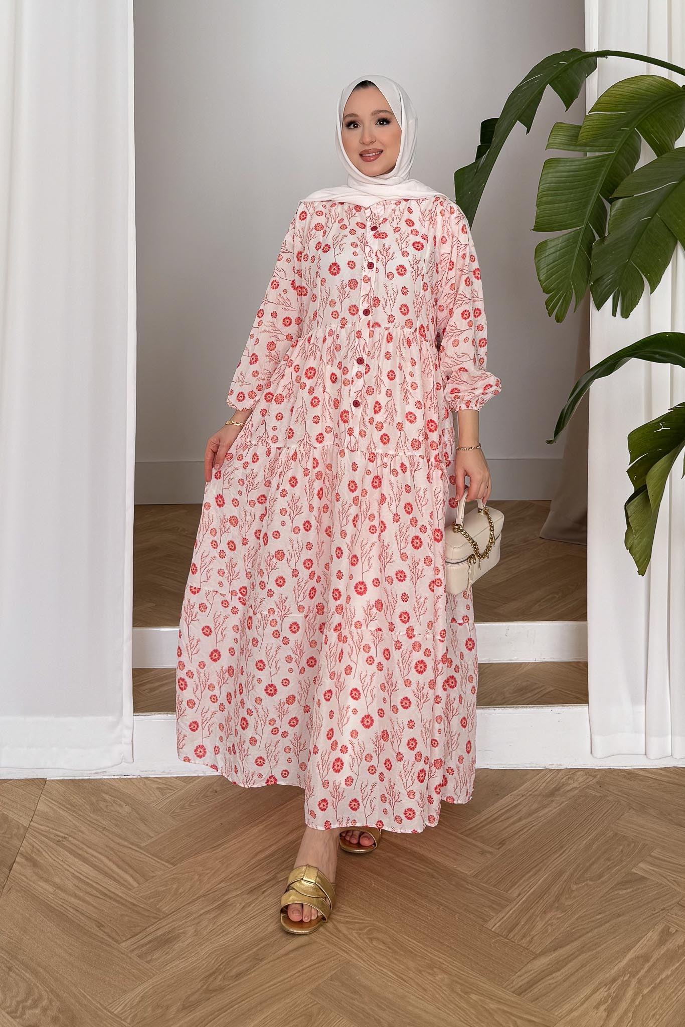 Kristal Desenli Elbise Mavi