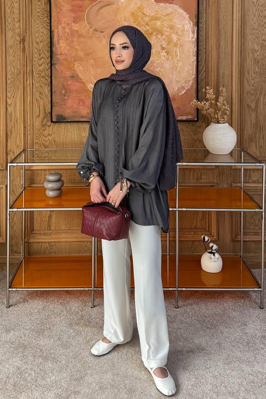 Ales Shoulder Lace Shirt Ecru