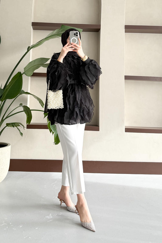 Ales Shoulder Lace Shirt Ecru