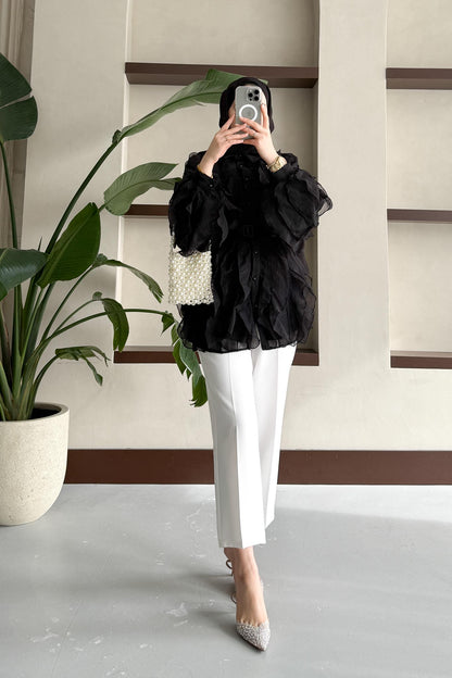 Ales Shoulder Lace Shirt Ecru