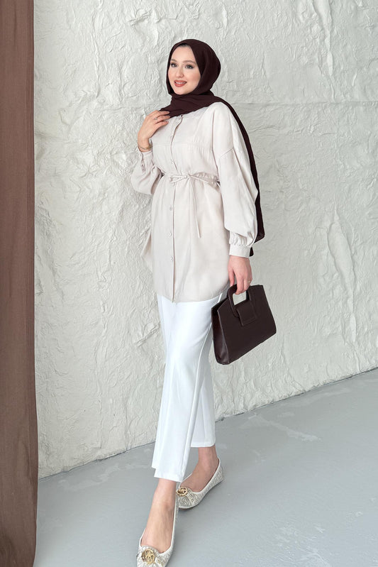 Ales Shoulder Lace Shirt Ecru