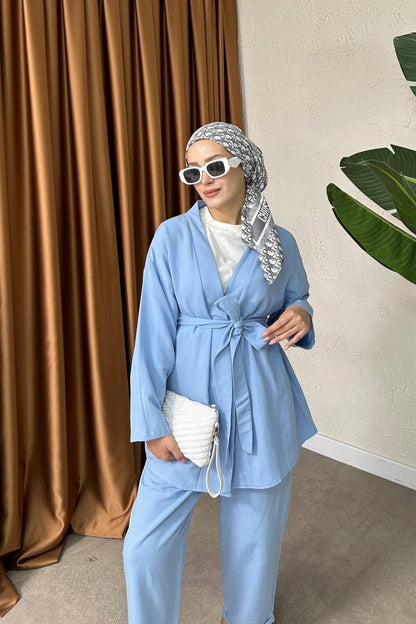 Dream Kimono Takım Bebe Mavi