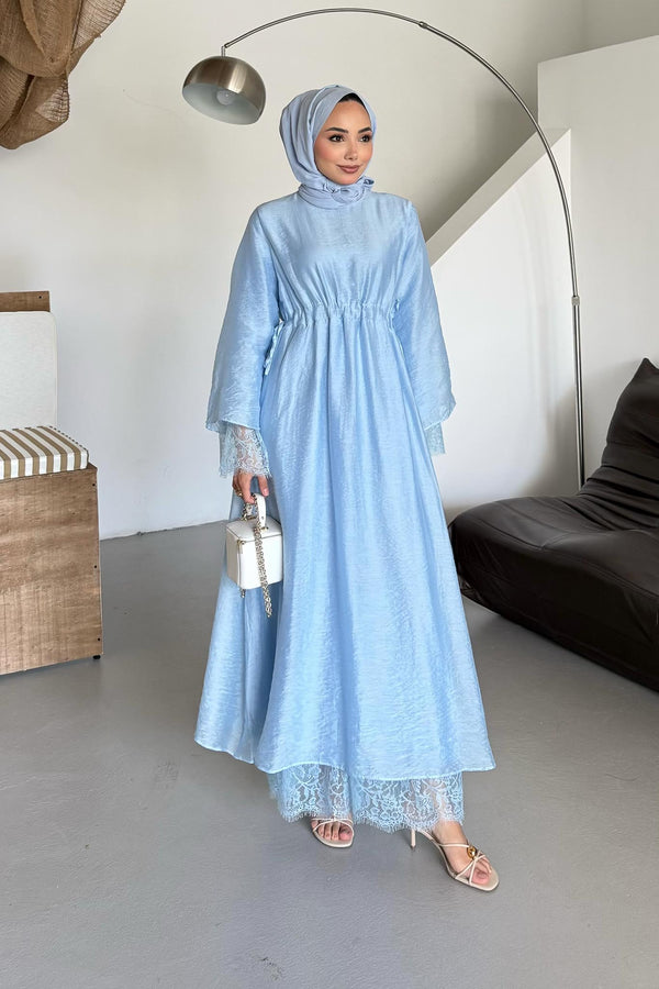 Ajda Pleated Skirt Set Petrol