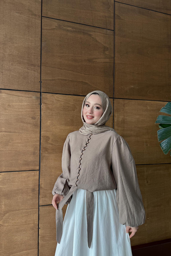 Ajda Pleated Skirt Set Petrol