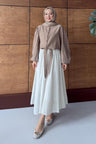 Ajda Pleated Skirt Set Petrol