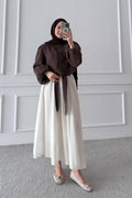 Ajda Pleated Skirt Set Petrol