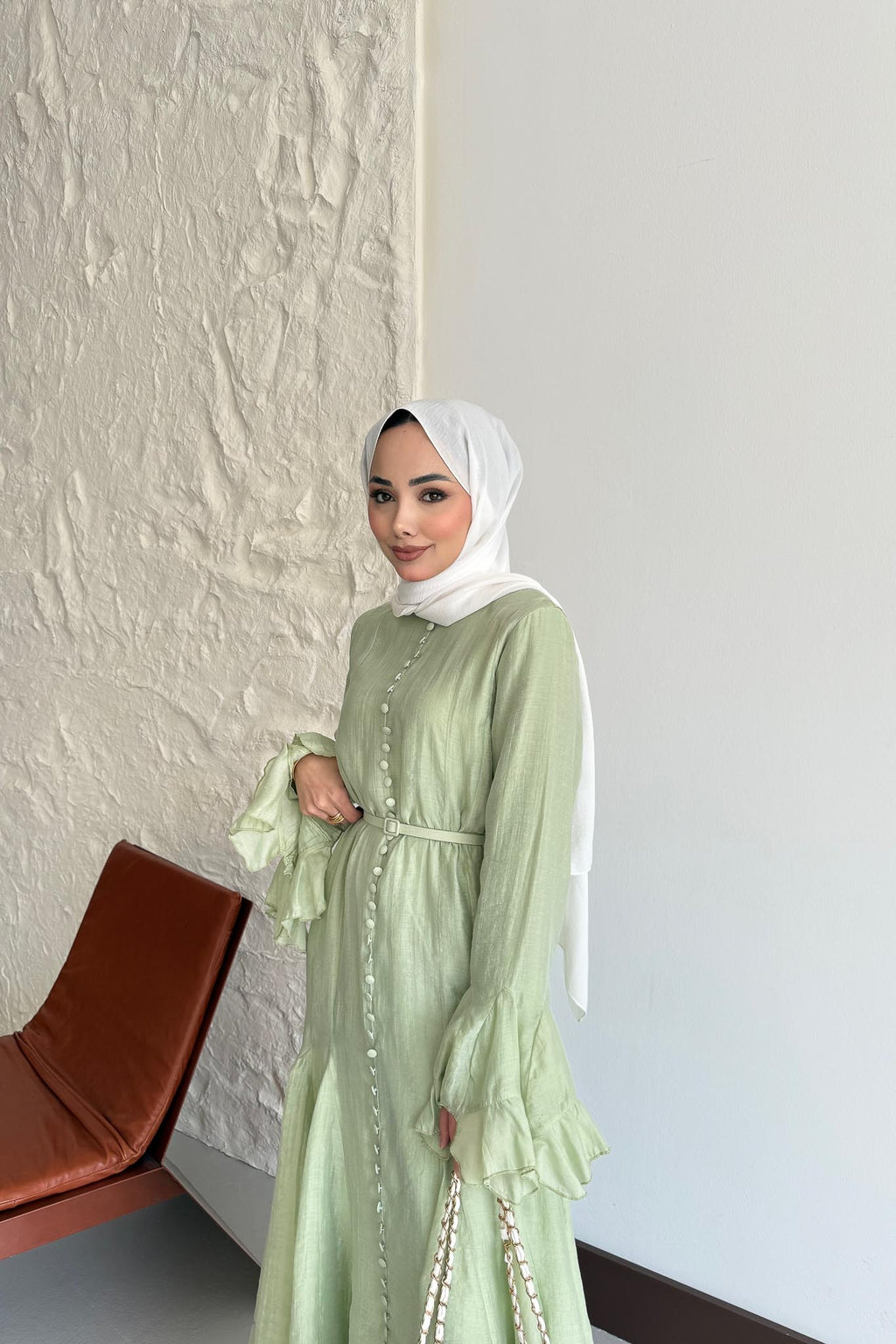 Ajda Pleated Skirt Set Petrol