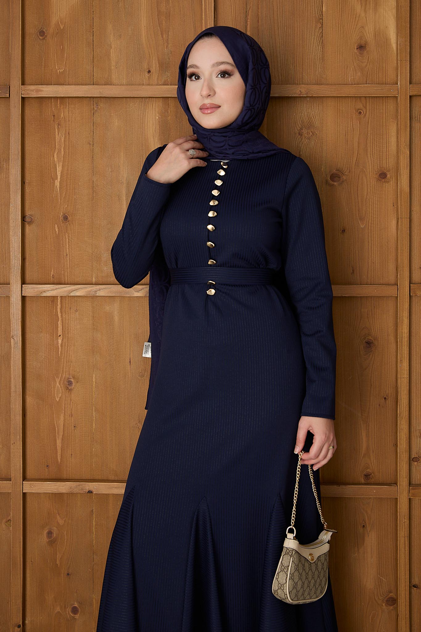 Seyran Pleated Dress Beige