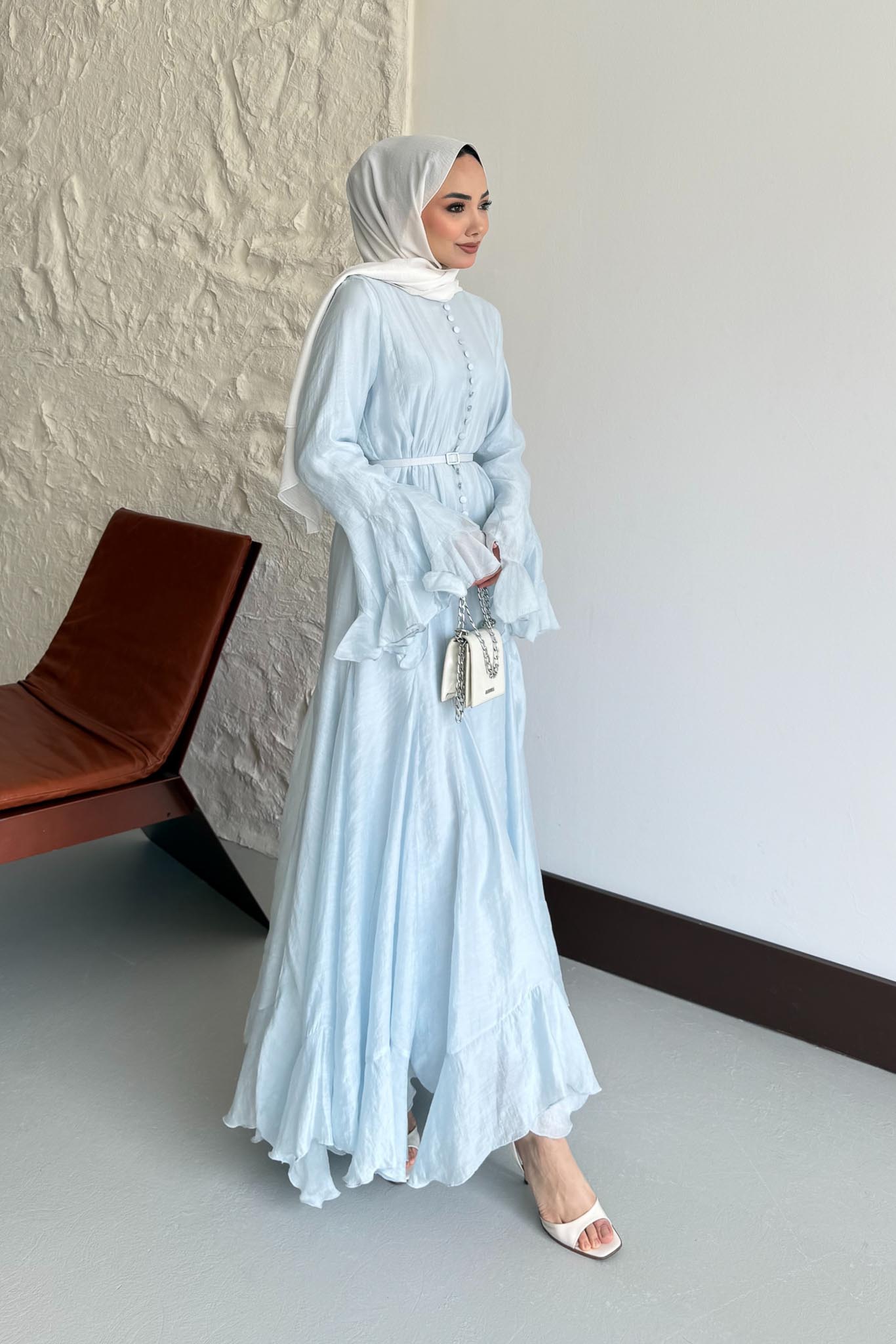 Ajda Pleated Skirt Set Petrol