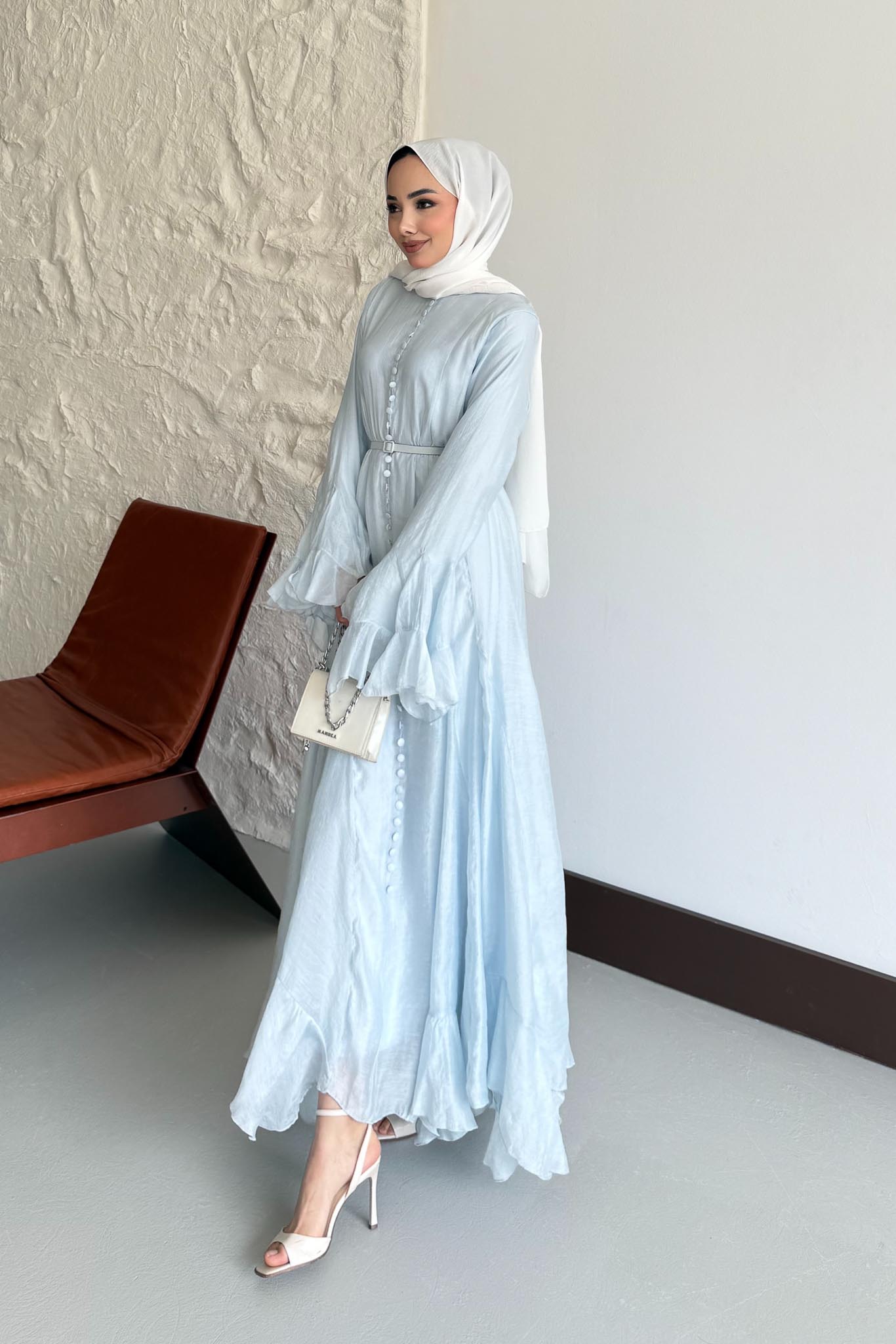 Ajda Pleated Skirt Set Petrol