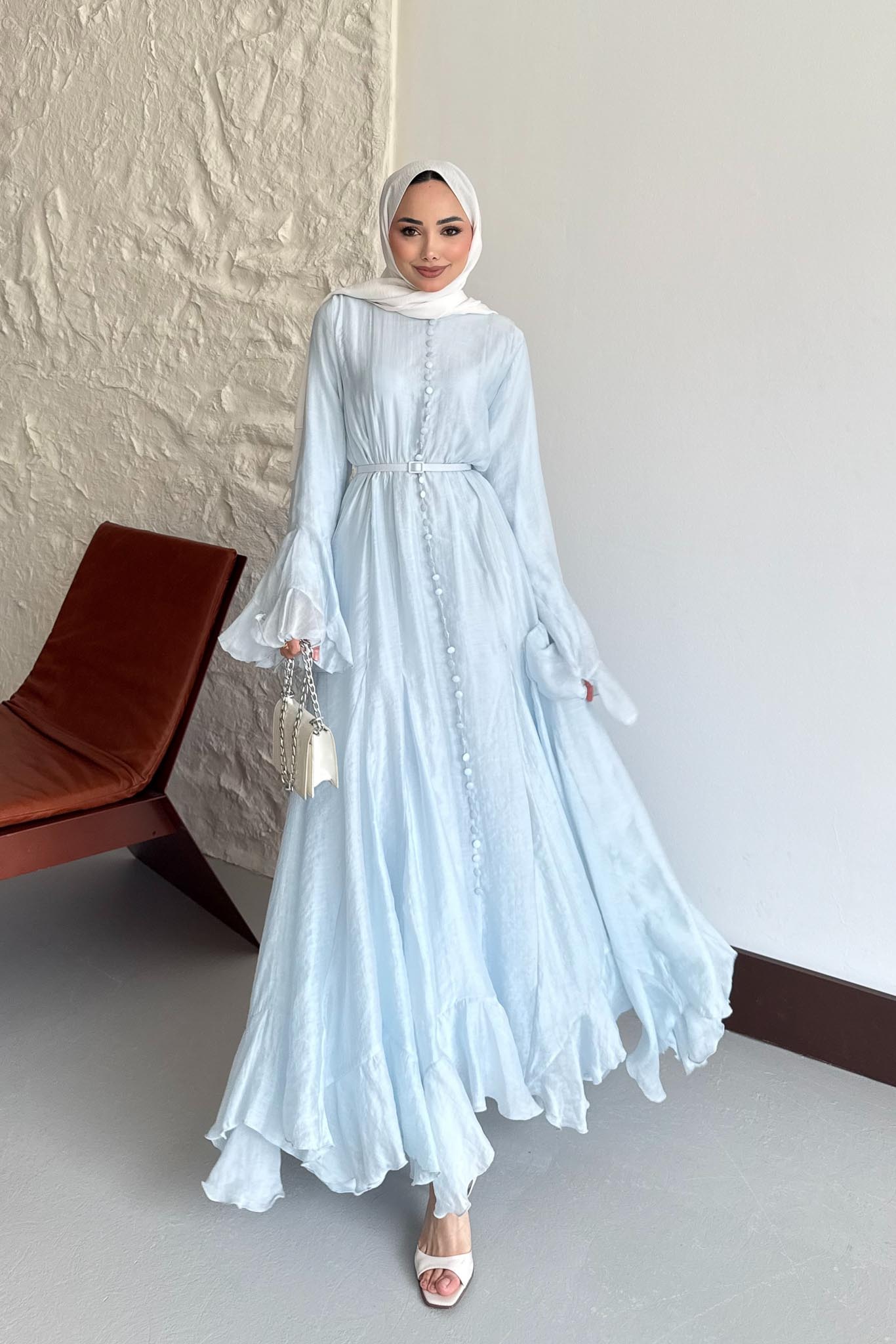 Ajda Pleated Skirt Set Petrol