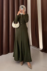 Seyran Pleated Dress Beige