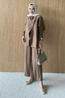 Ajda Pleated Skirt Set Petrol