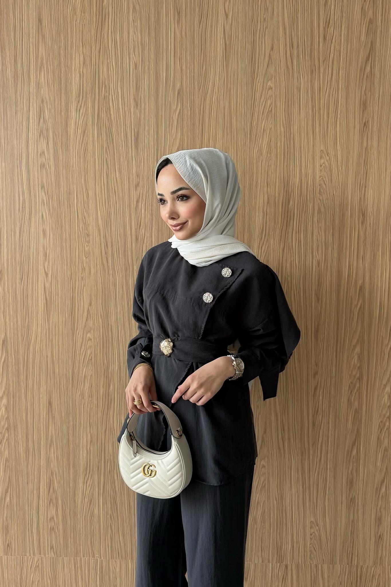 Ajda Pleated Skirt Set Petrol