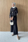 Ajda Pleated Skirt Set Petrol