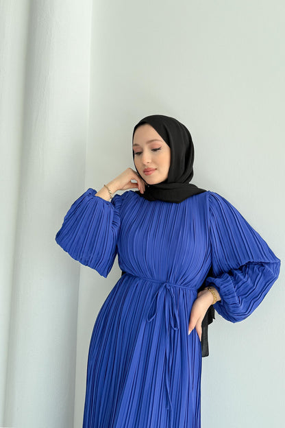 Seyran Pleated Dress Beige