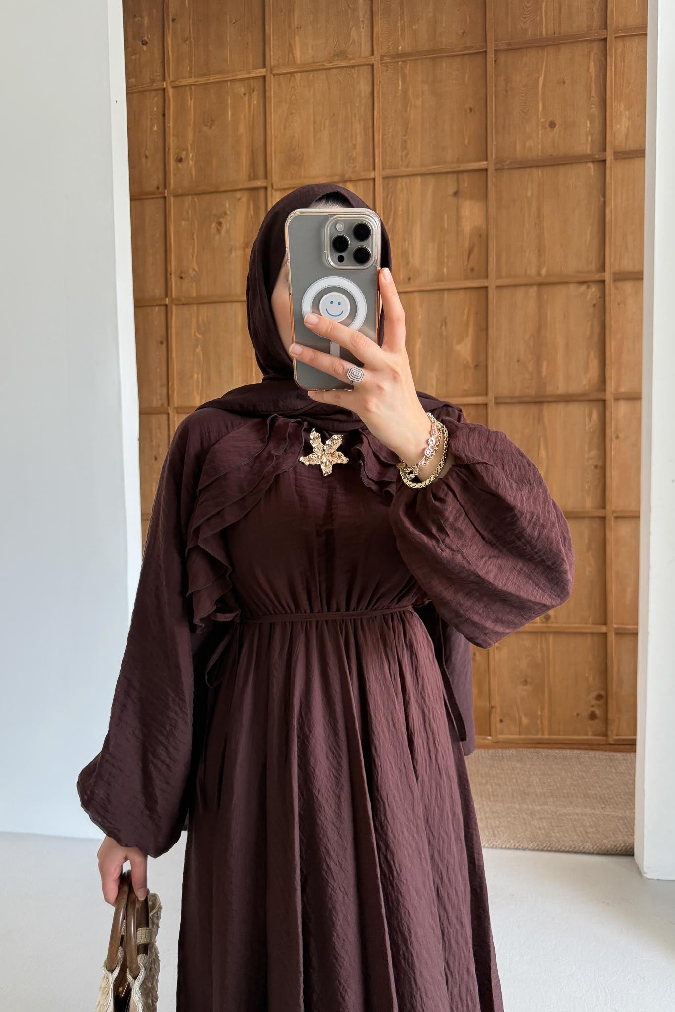 Gold Deren Evening Dress Dusty Rose
