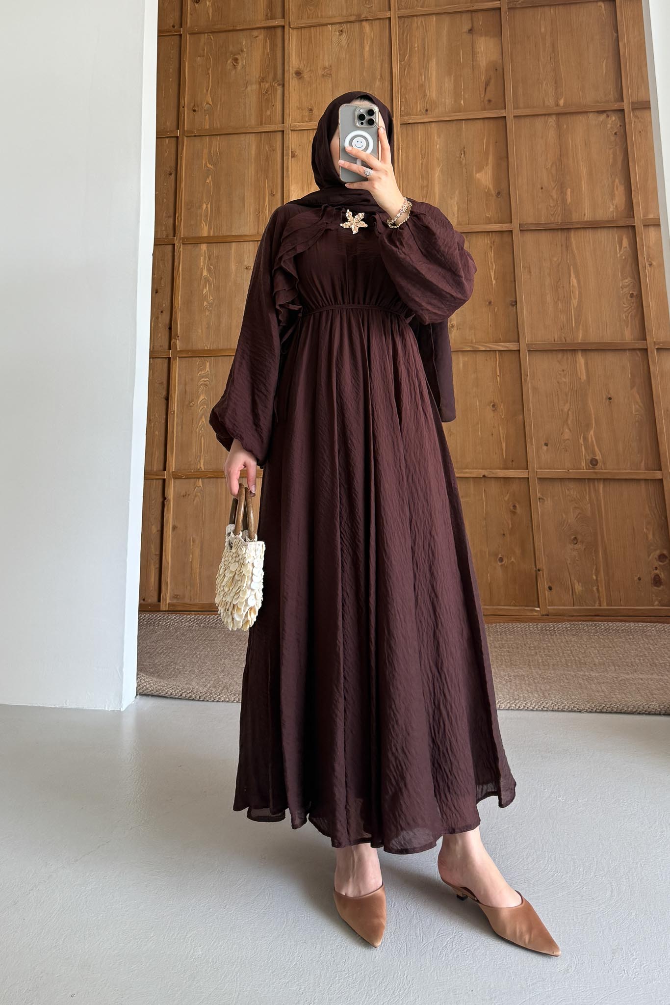 Gold Deren Evening Dress Dusty Rose