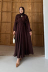 Gold Deren Evening Dress Dusty Rose