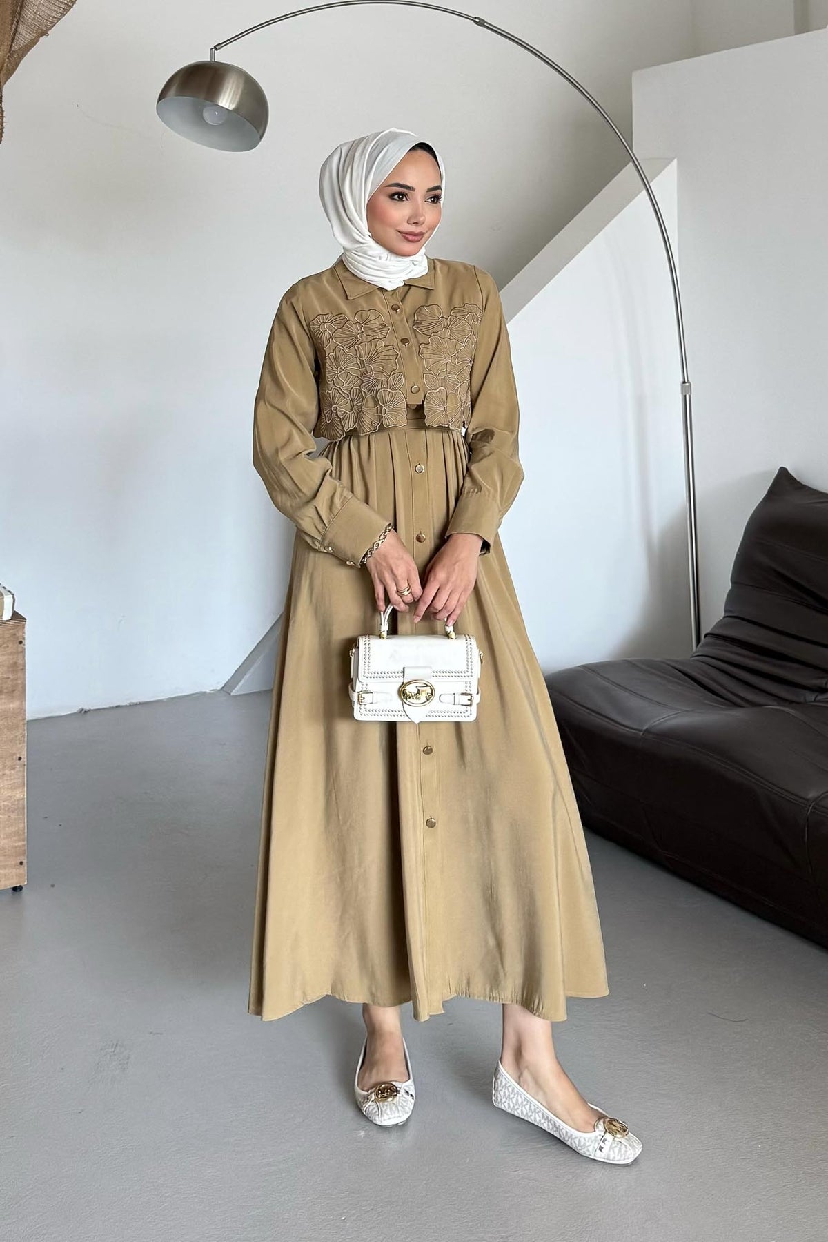 Ajda Pleated Skirt Set Petrol