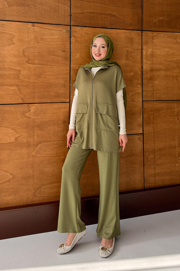 Seyran Pleated Dress Beige