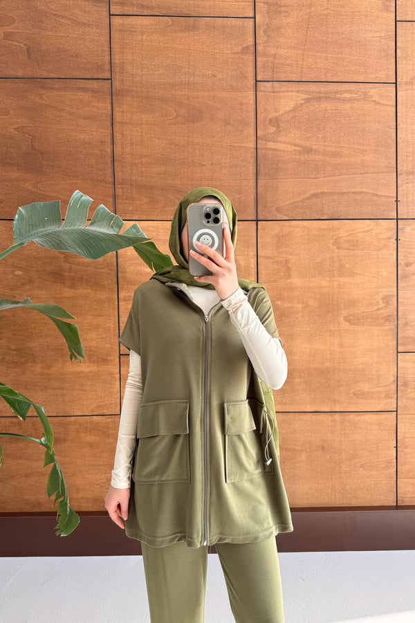 Seyran Pleated Dress Beige