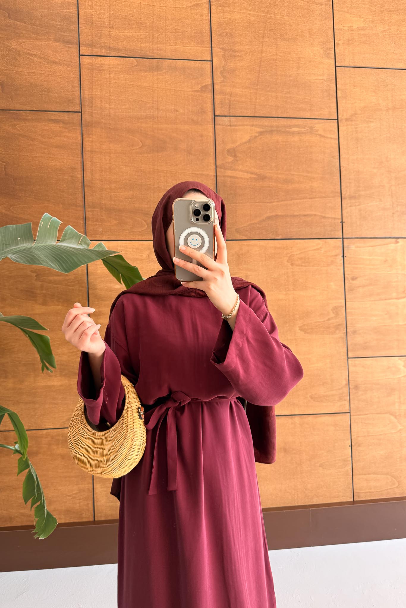 Tansel Basic Elbise Bordo