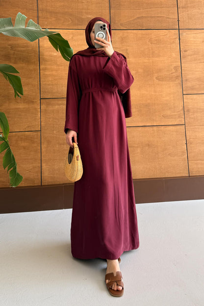 Tansel Basic Elbise Bordo