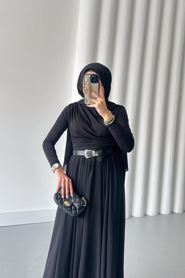 Stella Şifon Etek Siyah