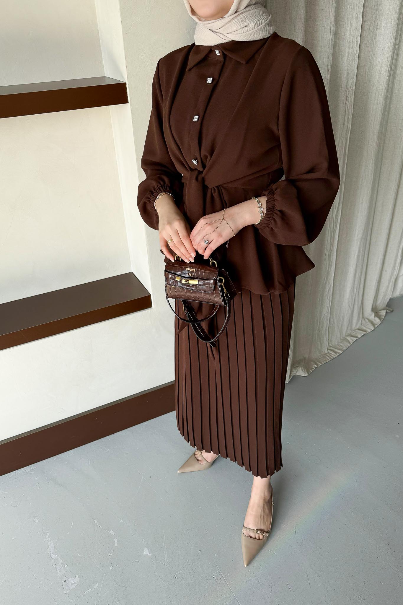 Jasmin Takım Kahverengi