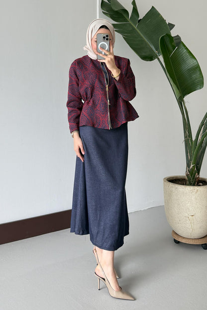 Jacker Ceket Kot Takım Bordo