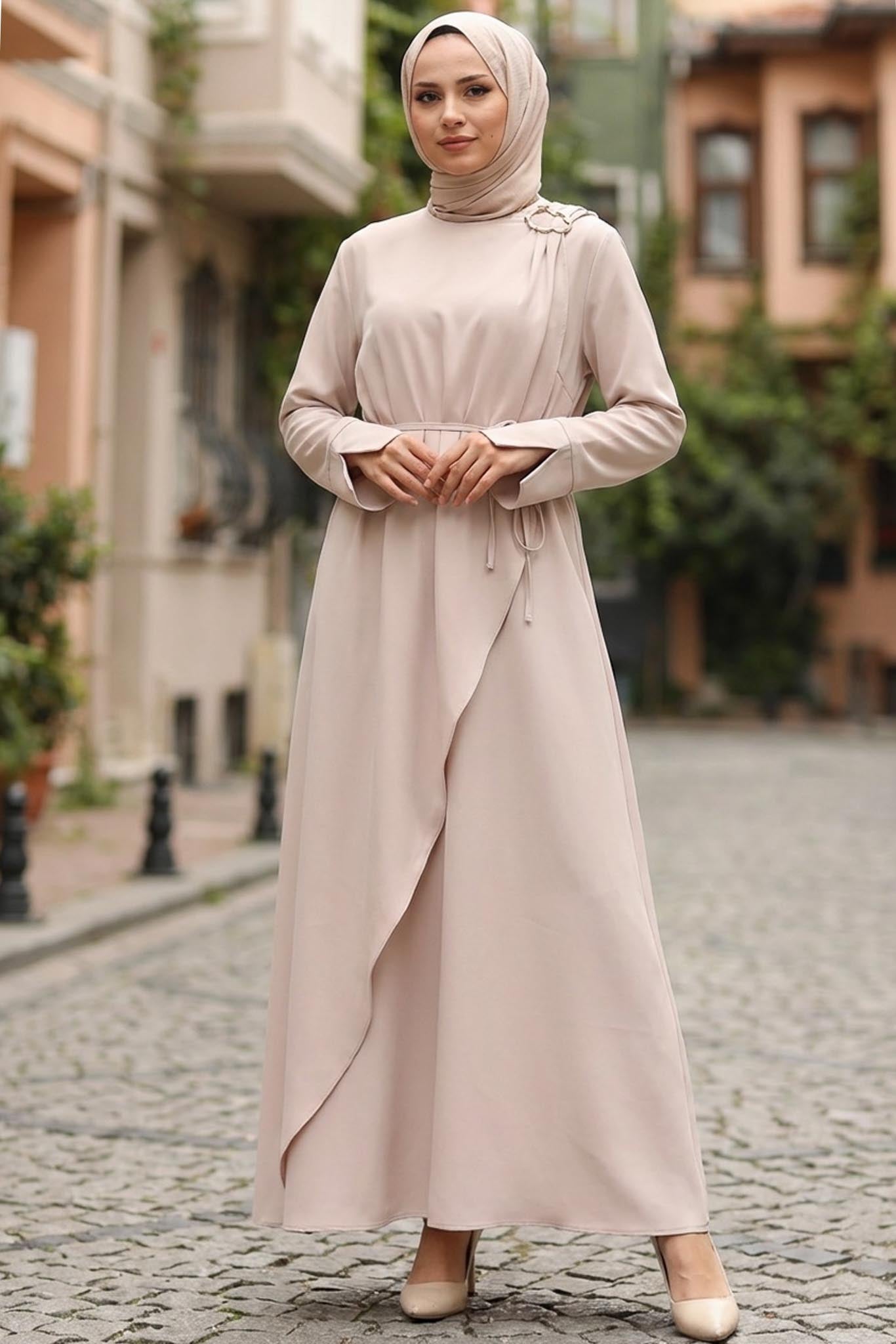 Gold Tokalı Elbise Taş